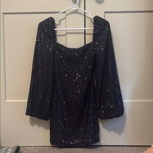 Dark Green Sequin Formal Dress